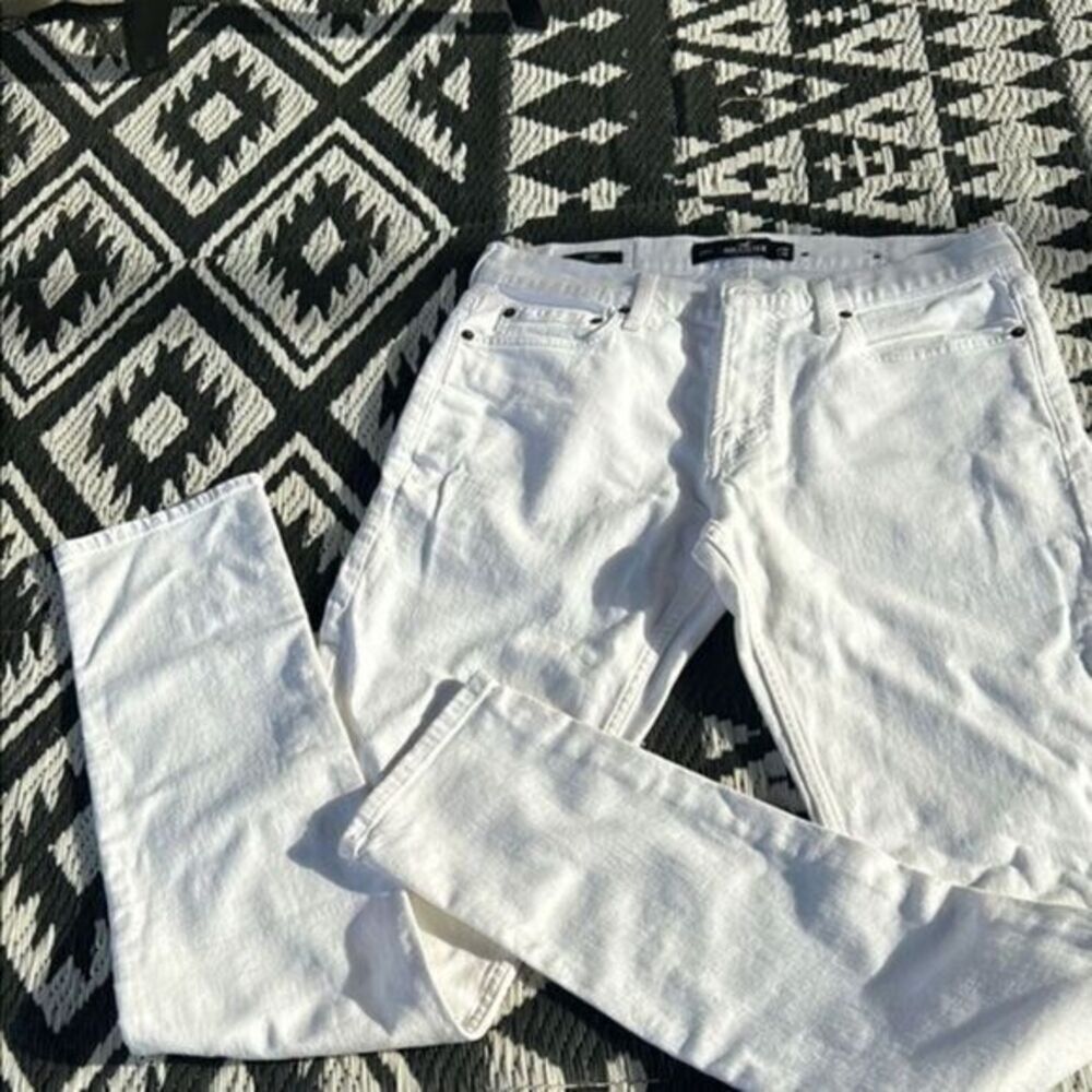 Hollister White Denim Skinny Epic Flex Jeans 30/36   E